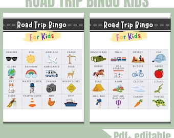 Kids Road Trip Games Printable, Family Road Trip Planner, Family Vacat ...