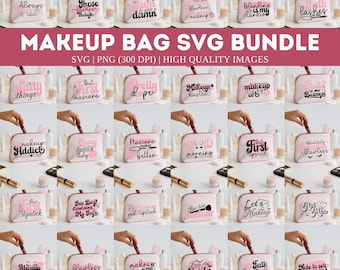 Makeup Bag SVG Bundle| Beautiful Svg| Makeup Bag Svg| Cosmetic Bag Svg| Always Be You Tiful Svg| Makeup Artist Svg| Magic Bag