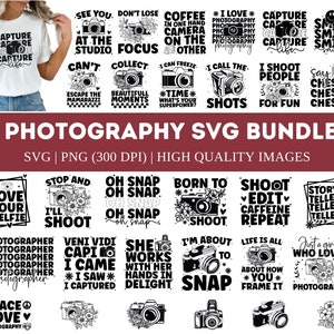 Pacote SVG de fotografia, pacote SVG de câmera, fotógrafo Svg, citação de fotografia engraçada Svg, arquivos de corte de fotógrafo engraçado