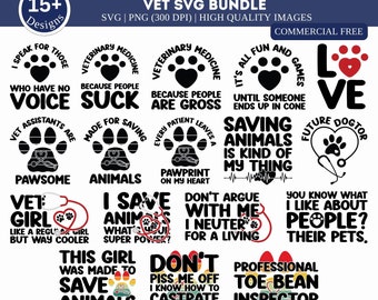 Vet SVG Bundle, Dog Svg, Veterinarian SVG Bundle, Svg for Shirts, Animal Doctor Svg,  Svg, Future Svg, Paw Print Svg, Heart Stethoscope Svg