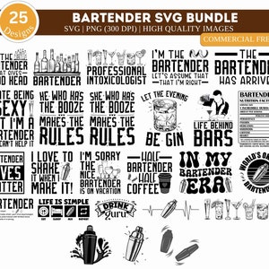 Bartender SVG Bundle, Funny Bartender Svg, Bar SVG, Bartender Sayings, Bartender Quotes Svg, Bartender Cut File
