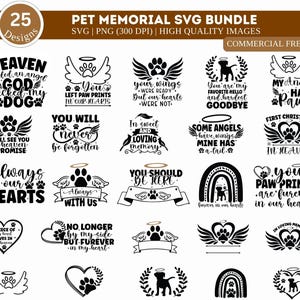 Haustier-Denkmal SVG-Bundle, Hunde-Denkmal SVG, Haustier-Denkmal Ornament SVG, Regenbogenbrücke SVG, Hundeverlust SVG, Engelsflügel SVG, Haustier im Himmel SVG