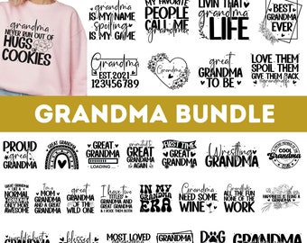 Grandma SVG PNG Bundle| grandma shirt svg| blessed grandma svg| grandparents svg| mom svg| grandma heart svg| mother's day svg| nana svg