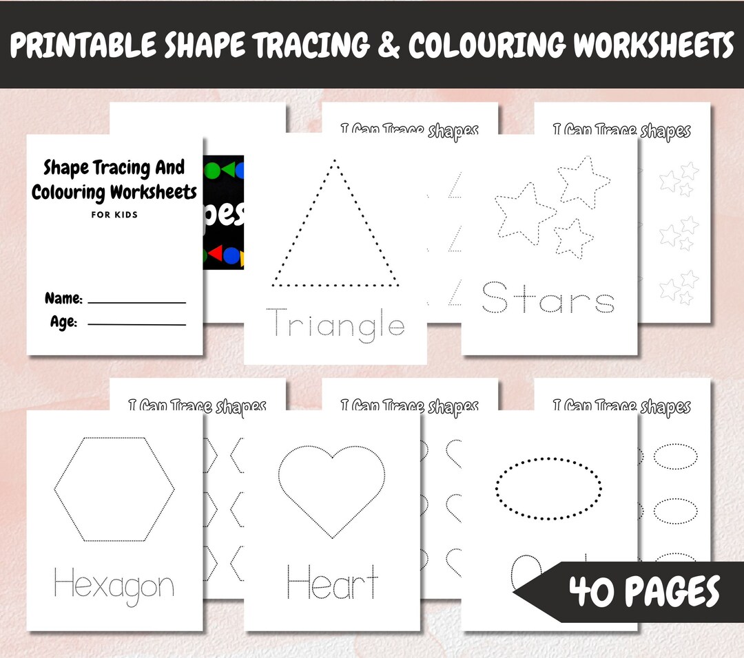 Preschool Shape Tracing for Kids, Basic Shape Tracing, Shape Tracing