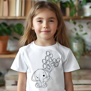 Baby Elephant SVG Bundle| Cute Elephant Girl SVG Bundle| Elephant Outline| Baby Shower Girl Shirt| Bodysuit Kawaii Animal Silhouette Cricut image 5