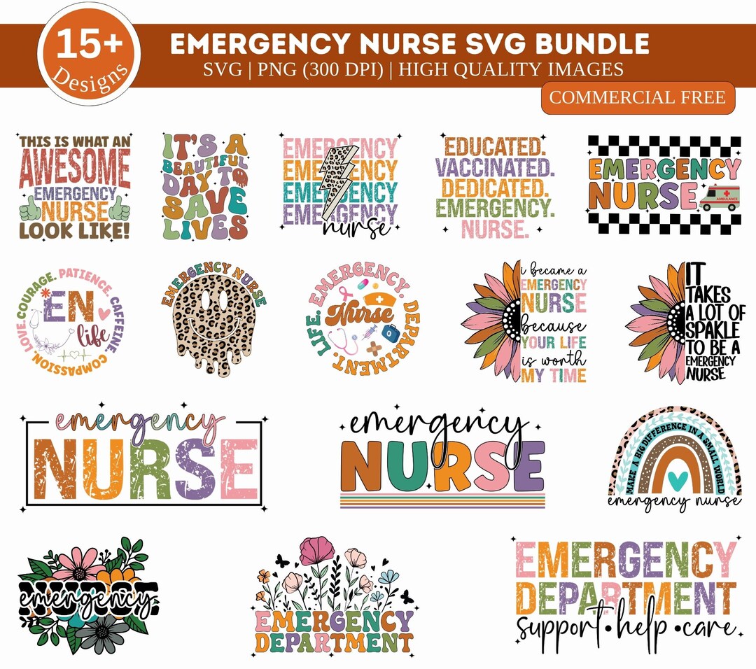 Nurse SVG Bundle, Emergency Department Svg, RN Nusre Svg, Emergency ...