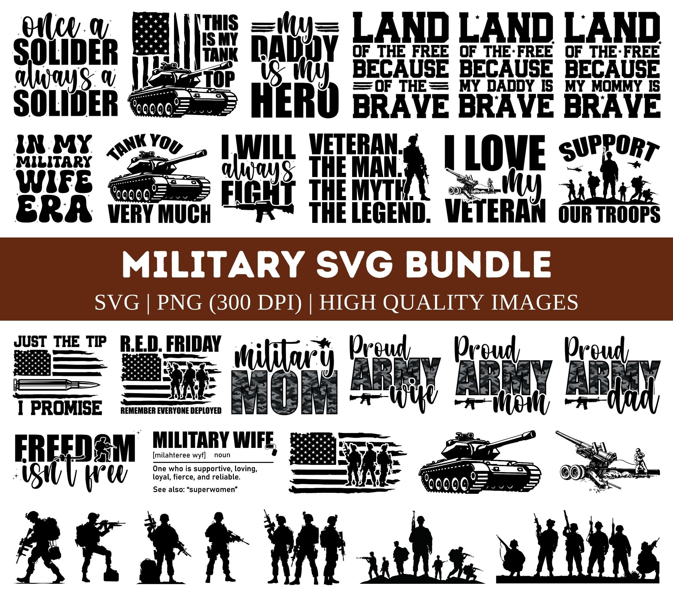 Military SVG Bundle, Military Svg, Military Png, Soldier Svg, Veteran Svg,  Patriotic Svg, US Army Svg, Military Quotes Svg File - Etsy Israel, image size:2259x2000
