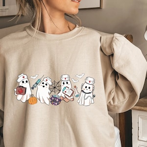 Enfermeras fantasma SVG/ Enfermeras fantasma PNG/ Enfermera Halloween Png/ Enfermera Otoño Png/ Enfermera Halloween/ Regalo para enfermera