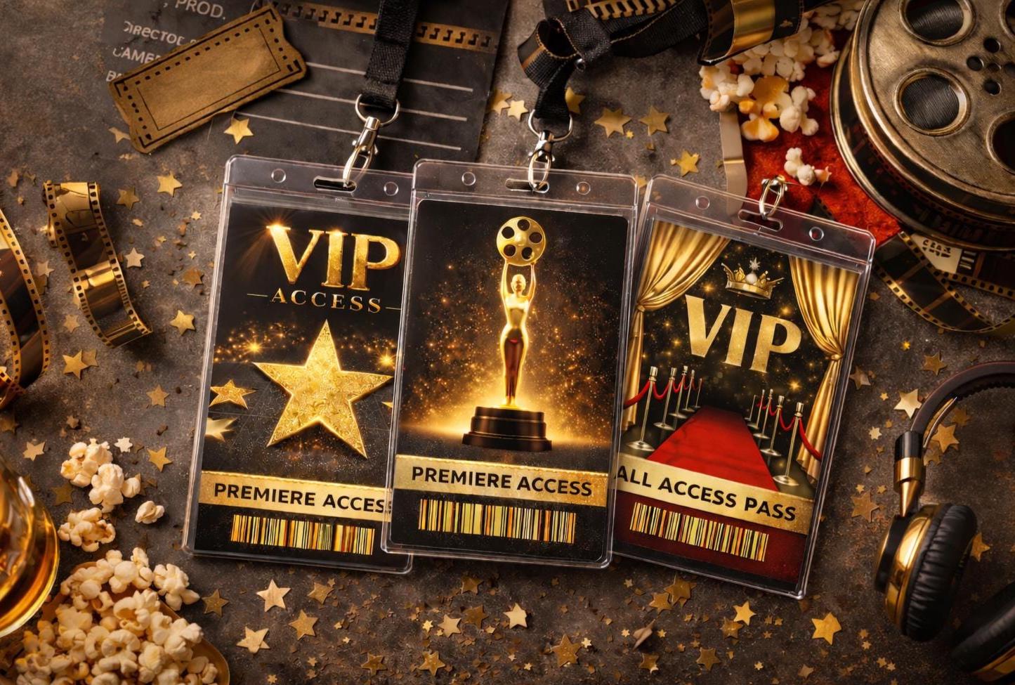 Vip Tags For Events VIP Lanyard Name Tag Badge, for Red Carpet Events or Movie Theater ...