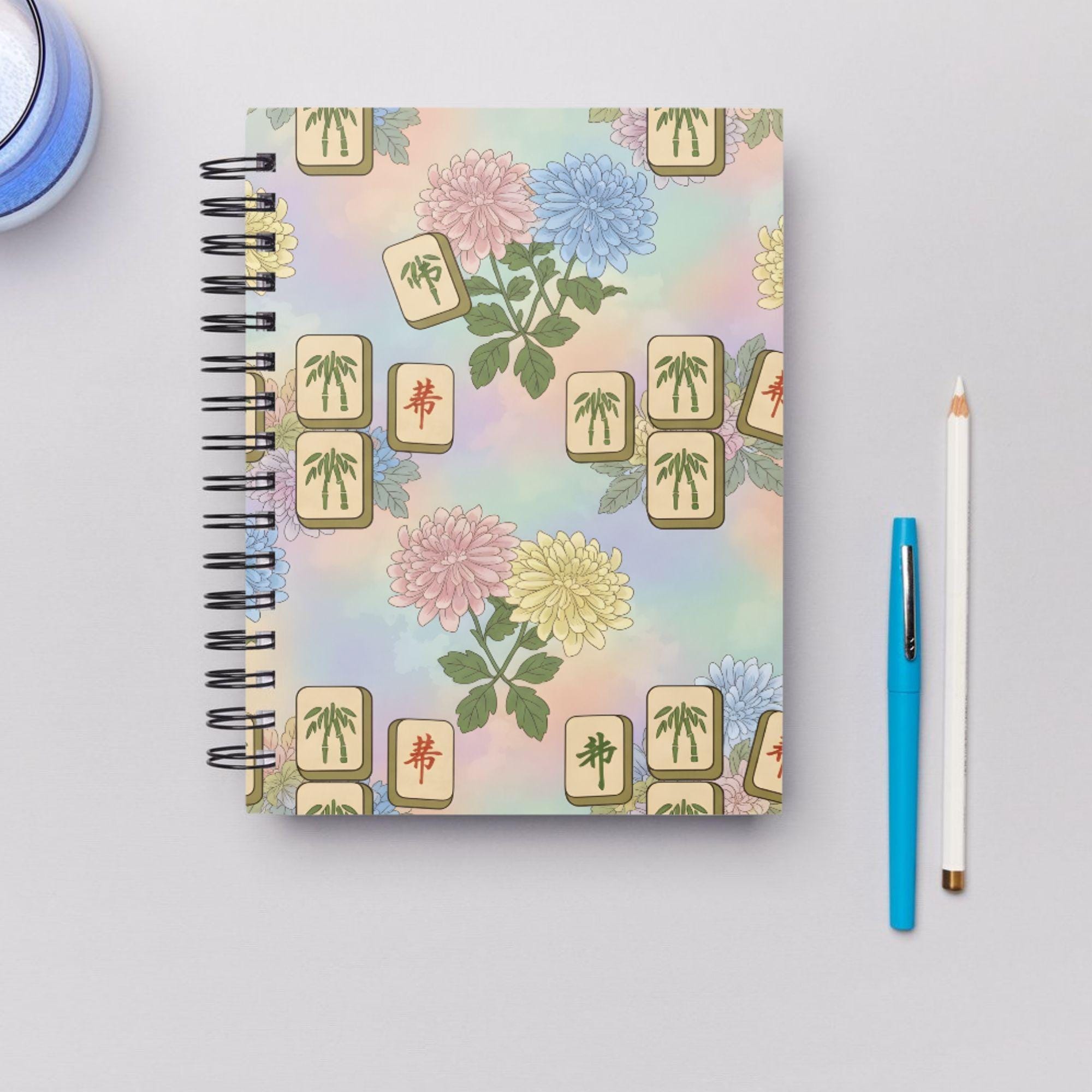 Mahjong Pattern Paper Mahjong Digital Paper Floral Asian Background Oriental Tiles PNG ...