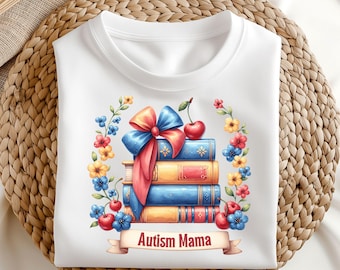 autism awareness mama coquette bow png autism love support clipart proud mom design neurodiversity bookish special needs mother's day gift