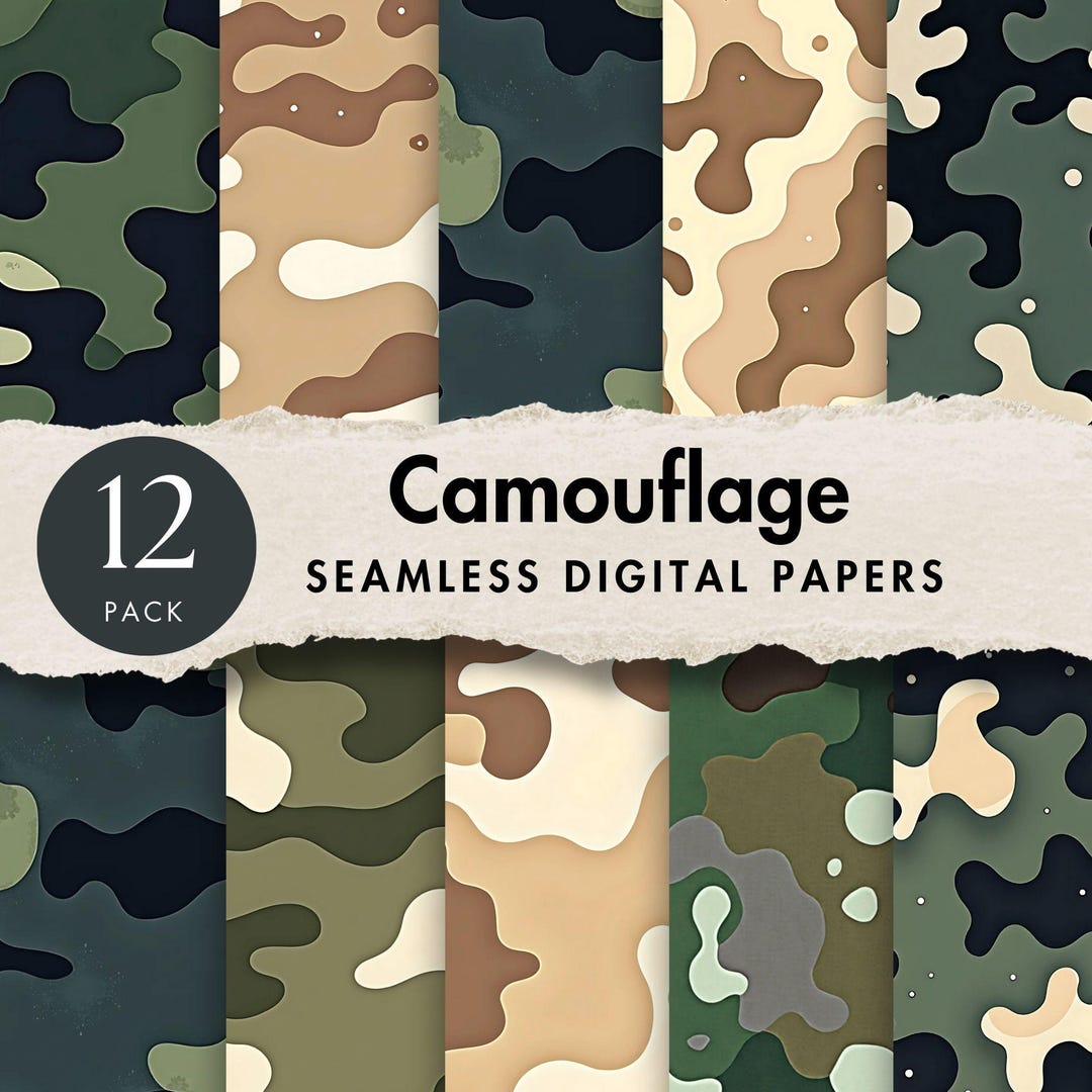 Camo Seamless Digital Paper Military Patterns Background Army Print ...