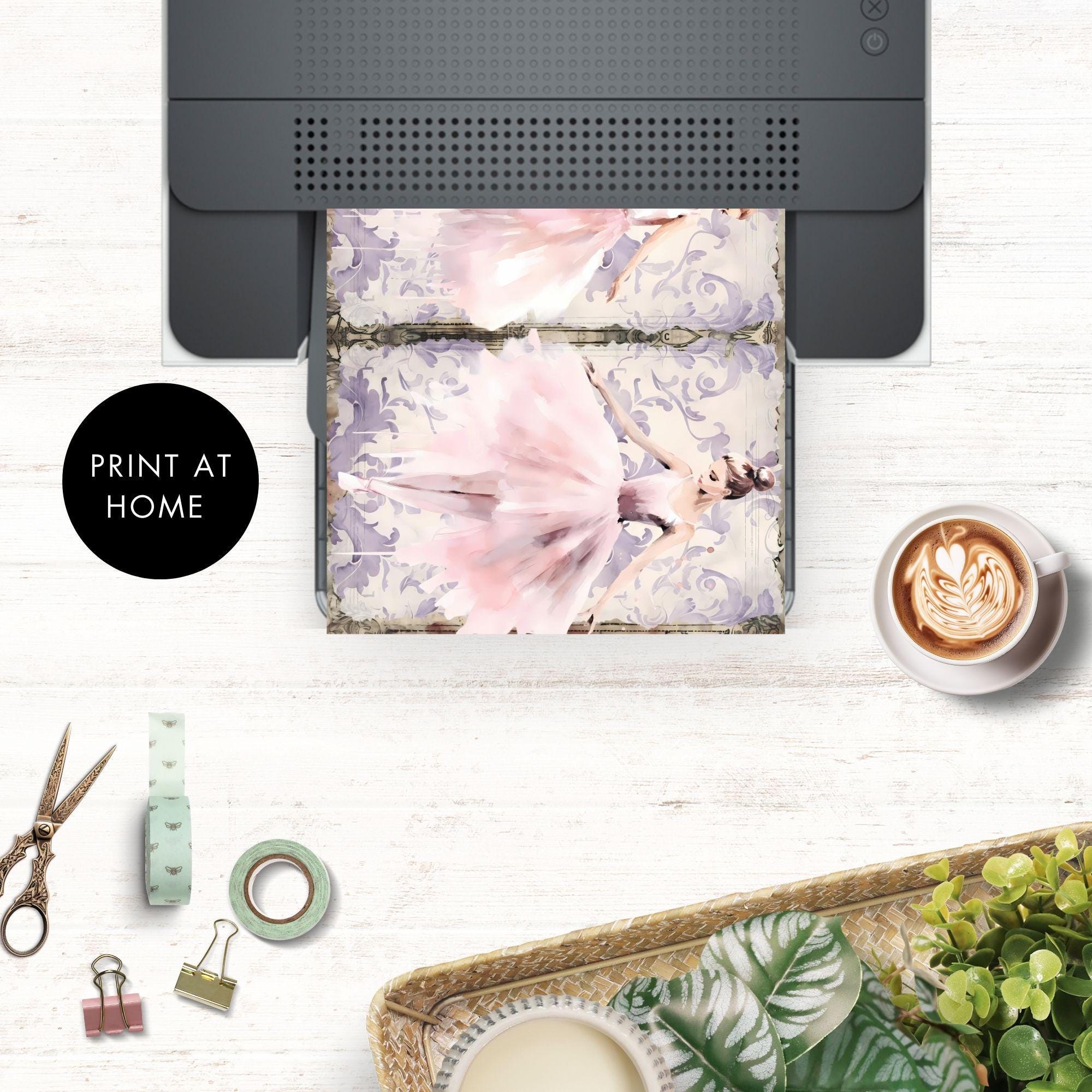Junk Journal Kit Ballerina Digital Paper Ballet Dancer Theme Ephemera ...