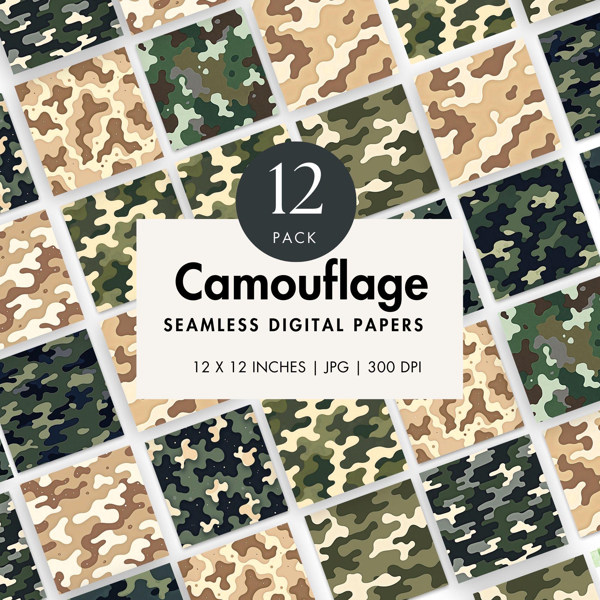 Camo Seamless Digital Paper Military Patterns Background Army Print ...