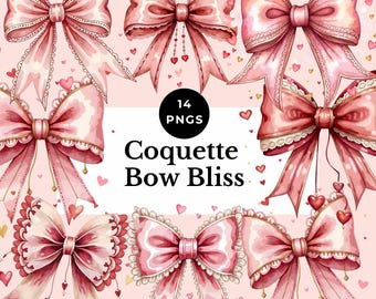 watercolor bow ribbon frames clipart pink coquette bow PNG vintage wedding invite illustration cute pastel image for baby shower transparent