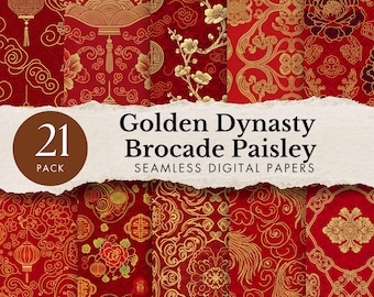 chinese seamless pattern lunar new year digital paper traditional oriental design luxury asian background elegant prosperity gold motif PNG