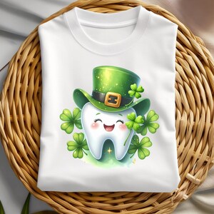 dentista san patricio png suerte dental día de san patricio clipart lindo diseño de diente higienista asistente dental escuadrón imagen regalo irlandés para dentista