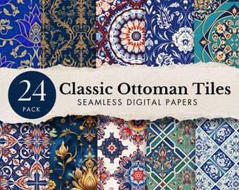digital paper turkish tile seamless pattern ottoman geometric background vintage moroccan PNG scrapbook iznik sublimation art middle eastern