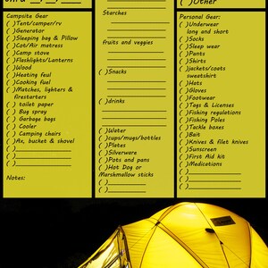 Camping Checklist