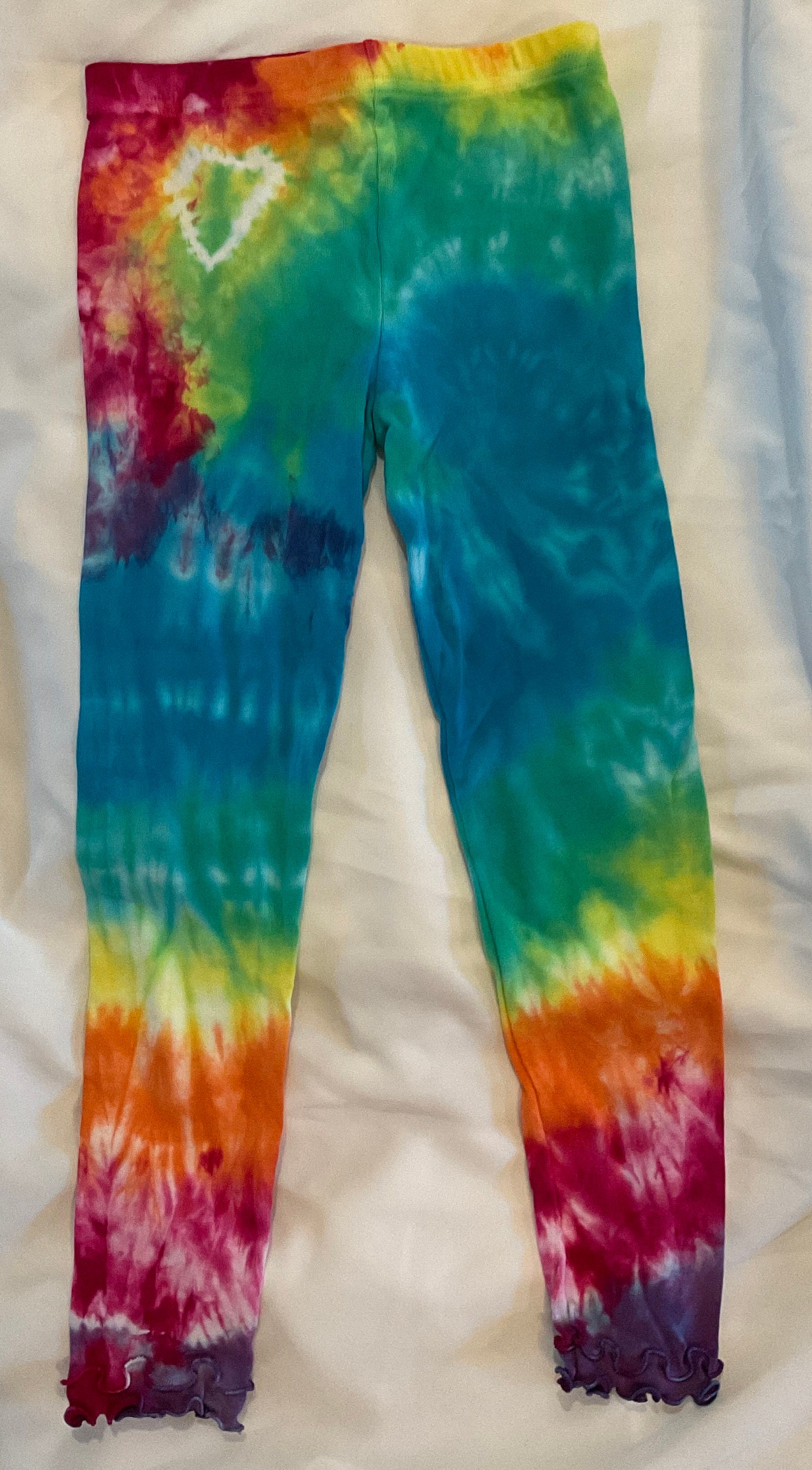 LaRok – Legging Fille Tie-Dye En Coton – Bas De Gamme Froissé – Taille 6X – Neuf
