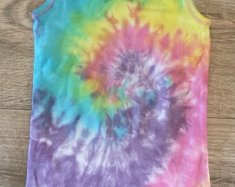 Tie Dye Girl’s 4T Tank Top, 100% Cotton