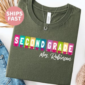 Second Grade Teacher T-shirt, 2nd Grade Teacher Shirt, Second Grade Teacher, 2nd Grade Teacher Shirt, Back to School Shirt, Custom Grade Tee