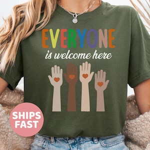 Idaho teacher shirt everyone is welcome here, inclusion and equality t shirt, protest and resist t shirt, idaho teacher t shirt