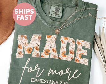 Comfort Colors® Bible Verse Shirt, Cute Christian Shirt For Women,Jesus Shirt,Christian Gift, Christian Christmas Shirt,Love and Grace Shirt