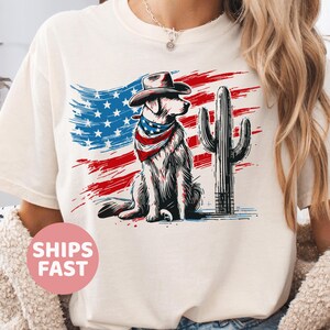 Chemise pour chien couleurs confort, chemise 4 juillet, chemise USA, chemise western, chemise 4 juillet, chemise drapeau américain, chemise Amérique, t-shirt vintage