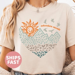Adventure Awaits Shirt, Camping Shirts, Wanderlust Explore More Tee, Nature Lover Shirt, Travel Shirt, Road Trip Shirt, Hiking Tshirt