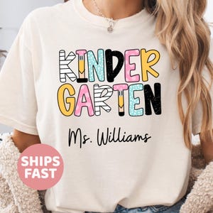 Comfort Colors® Kindergarten Lehrerin Shirt, Kindergarten Shirt, Kindergarten Shirt, Kinder Crew, Kindergarten Lehrerin Schulanfang Shirt, Pre-K Lehrerin