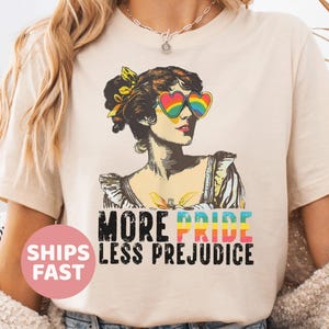 More Pride Less Prejudice Shirt, LGBTQ Shirt, Proud Ally Shirt, Pride Month Shirt, LGBTQ Sweatshirt, LGBTQ Gift, Pride Parade, Lesbian Shirt