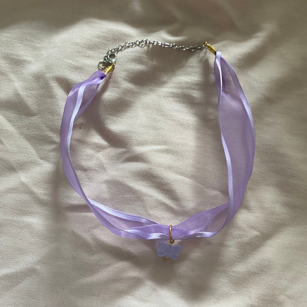 Light Purple Butterfly Choker