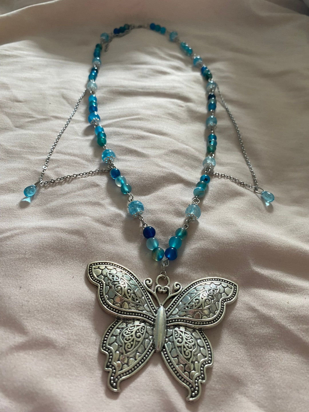 Butterfly in Blue Necklace main image 1
