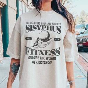 Sisyphus Gym Pump Cover Shirt, Greek Mythology Vintage Workout Shirt Lifting Tee, Weightlifting T-shirt Comfort Colors Personal Trainer Gift