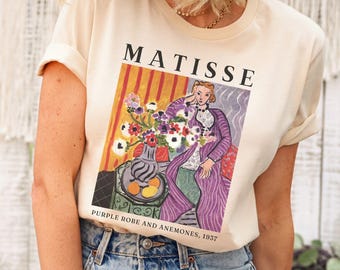 Matisse Shirt, Purple Robe and Anemones, Matisse T shirt, Artwork Tshirt, Famous Painting Shirt, Gift for Artist or Art Teacher, Art T-shirt