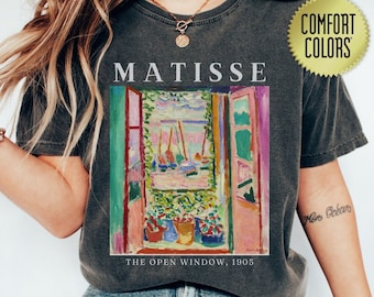 Matisse Shirt, The Open Window, Comfort Colors Art Shirt, Artwork Tshirt, Famous Painting Shirt, Art T-shirt, Aesthetic Oversized Tee