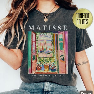 Matisse Shirt, The Open Window, Comfort Colors Art Shirt, Artwork Tshirt, Famous Painting Shirt, Art T-shirt, Aesthetic Oversized Tee