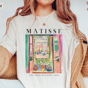 Matisse Shirt, The Open Window, Artwork Tshirt, Famous Painting Shirt, Gift for Artist or Art Teacher, Art T-shirt, Aesthetic Oversized Tee
