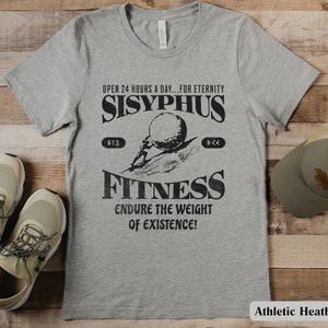Sisyphus Fitness Funny Athlete Shirt, Greek Mythology T Shirt, Personal Training Shirt, PE teacher shirt, Physical Education Gym Teacher Tee