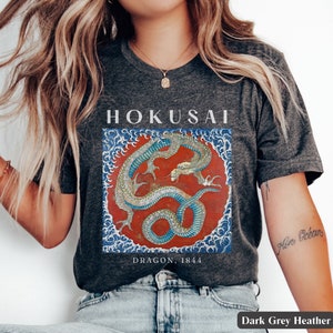 Hokusai Art Shirt Japanese Dragon Artwork Tshirt, Famous Painting Shirt, Gift for Artist or Art Teacher, Art T-shirt, Aesthetic Dragon Tee