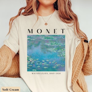 Monet Shirt Water Lilies, Art Lover Gift for Artist or Art Teacher, Artsy Tee, Monet Crewneck, Aesthetic Art T-shirt, Famous Painting Shirt
