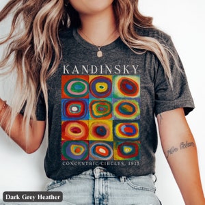 Kandinsky Art Shirt Colorful Circles, Artwork Tshirt, Famous Painting Shirt, Gift for Artist or Art Teacher, Art T-shirt, Aesthetic Art Tee