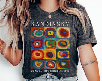 Kandinsky Art Shirt Colorful Circles, Artwork Tshirt, Famous Painting Shirt, Gift for Artist or Art Teacher, Art T-shirt, Aesthetic Art Tee