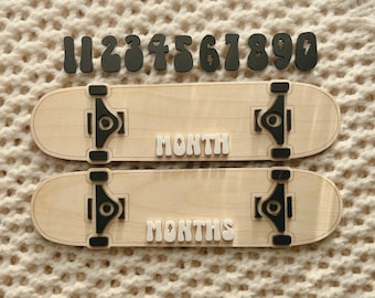Monthly Milestone Card | Skateboard Milestone | Rad Little Dude | Modern Milestone Cards | Baby Shower Gift | Boy Milestone Cards