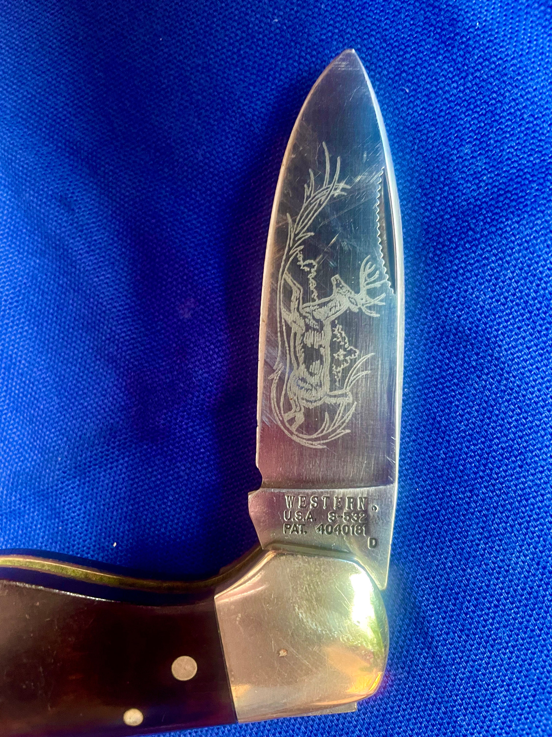 1980 Vintage Western Lockback Model S532 Made in USA. These S532