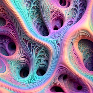 Arte digitale in schiuma aliena - Confezione da 5 / Texture fantasy per decorazioni fantascientifiche, di meditazione o astrali