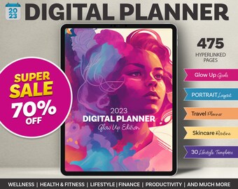 2023 Digitale Planner, Glow Up Planner, Kleurrijke Planner, That Girl Planner, Maandelijkse Planner, Dagelijkse Planner, iPad Planner, Goodnotes Planner