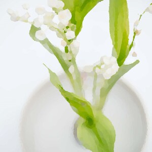 Lily of the Valley, Wall Art, Downloadable and Printable, Flower of Ukraine, Botanical Art Decor