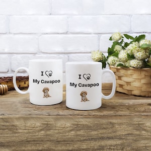Cavapoo coffee mug, dog lover, gift idea, puppy
